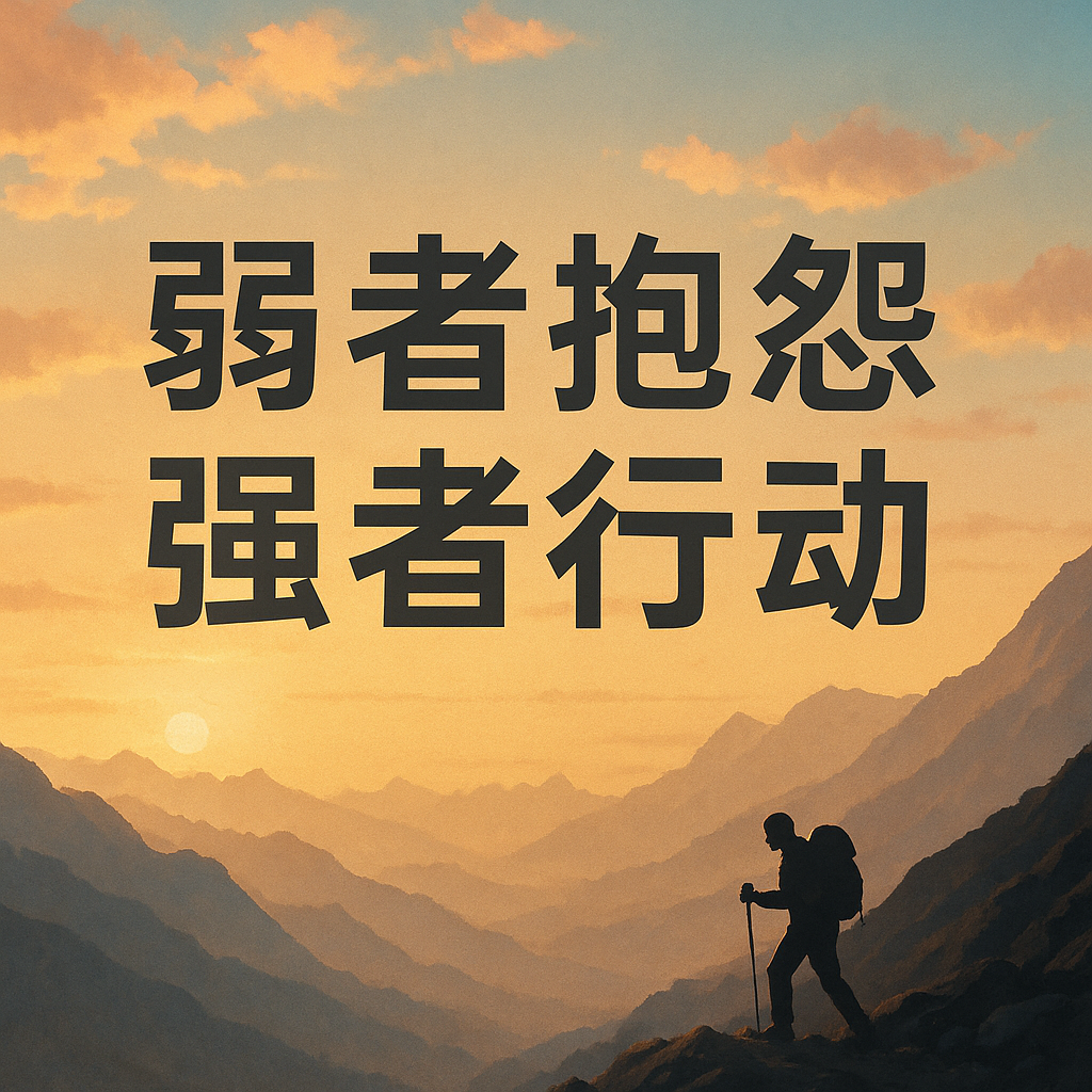 弱者抱怨，强者行动：停止内耗，才有破局可能