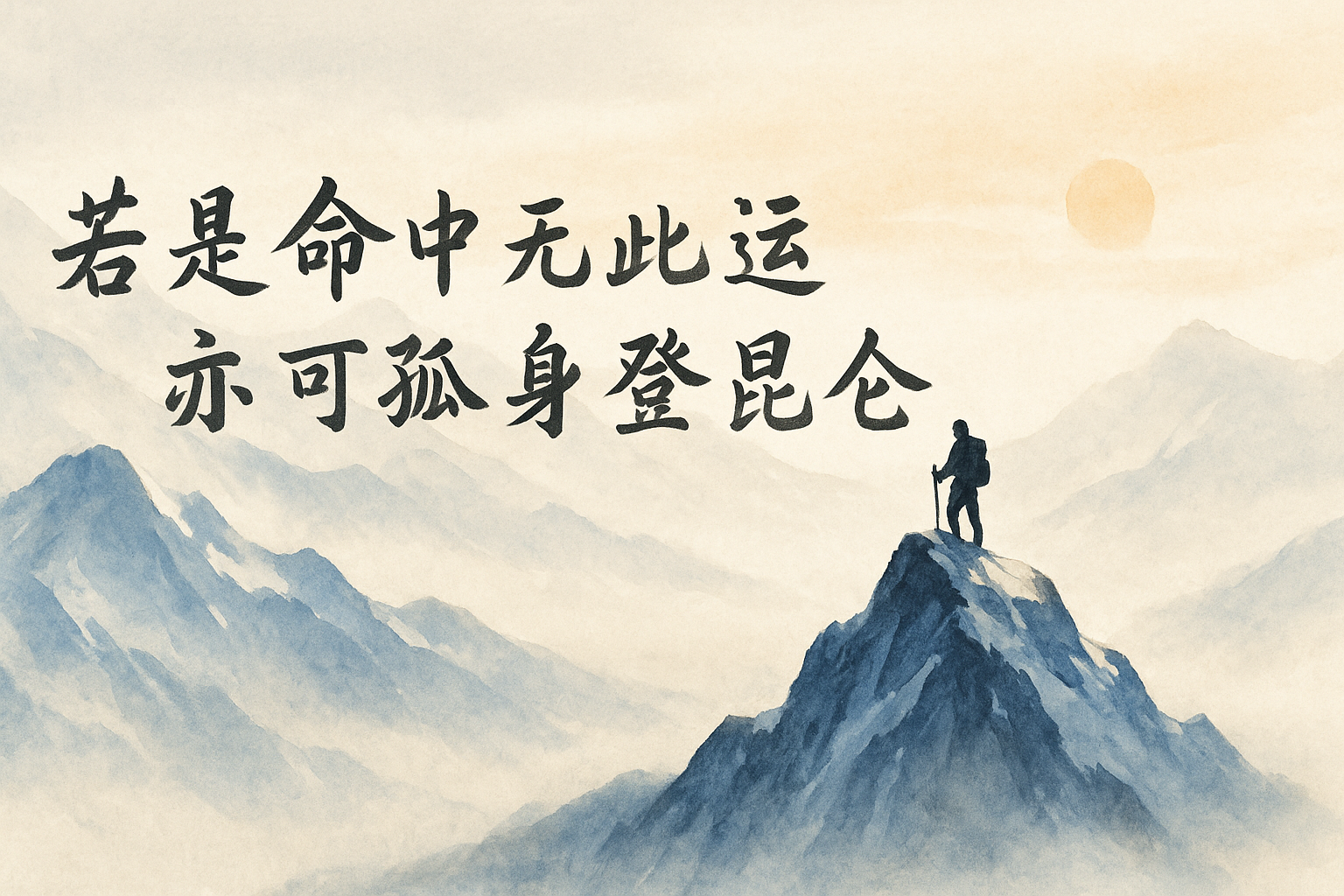 若是命中无此运，亦可孤身登昆仑