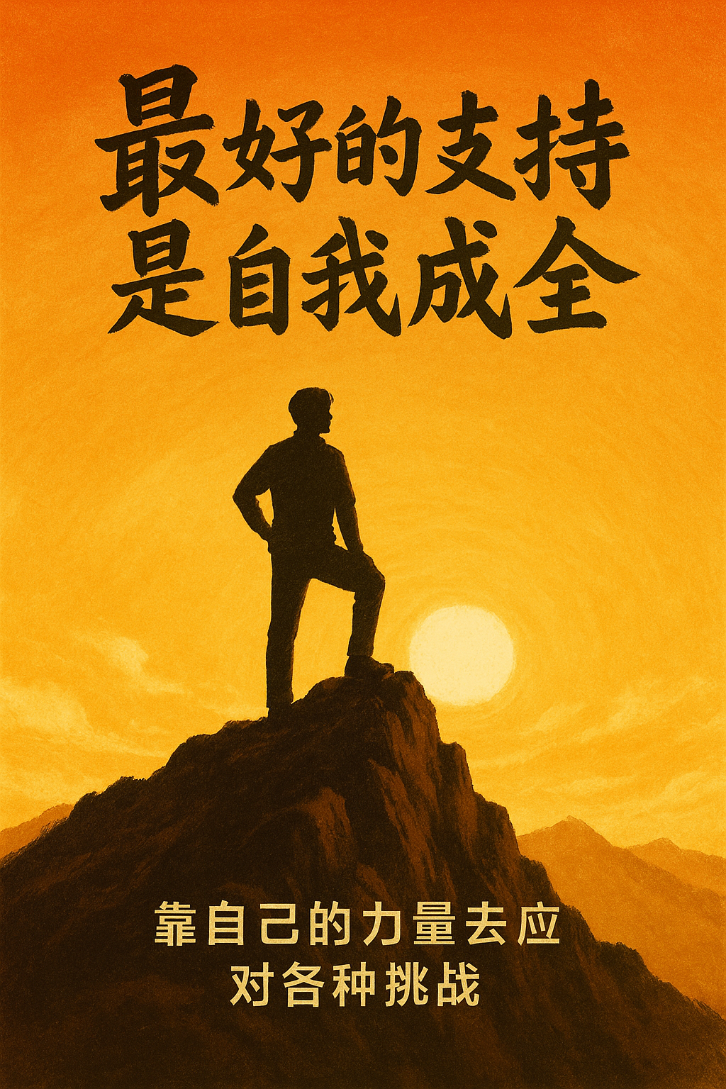 真正的支持，不是依赖别人，而是成全自己