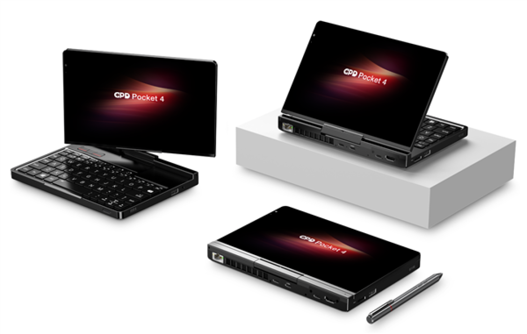 GPD 发布首款 Zen5 锐龙掌上电脑 Pocket 4：搭8.8寸小屏、支持180度转圈